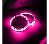 Solar LED Cup Holder Lights,LED Cup Holder Lights for Car,LED Interior Atmosphere Lamp Decoration Light Inside Car Lighting Accessories (pink, 1Pcs)