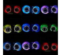 Solar LED Cup Holder Lights,LED Cup Holder Lights for Car,LED Interior Atmosphere Lamp Decoration Light Inside Car Lighting Accessories (multicolored, 2Pcs)
