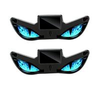Solar LED Devil Eye Dynamic Car Light, Solar Devil Eyes Warning Light for Windshield with Magnetic Installation, Dynamic Breathing Eye LED Warning Glow-Unit for Cars SUVs Trucks Blue 2