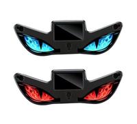 Solar LED Devil Eye Dynamic Car Light, Solar Devil Eyes Warning Light for Windshield with Magnetic Installation, Dynamic Breathing Eye LED Warning Glow-Unit for Cars SUVs Trucks Red & Blue
