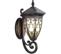 Solar LED Dusk-to-n Vintage European Farmhouse Wall Lantern - Large Waterproof Sconces for Garage, House Door, Yard