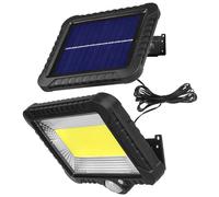 Solar LED Floodlight Wall Lamp with Motion Sensor Cold White IP44 Outdoor 400lm [EEK: A++]