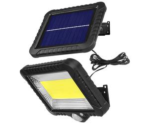 Solar LED Floodlight Wall Lamp with Motion Sensor Cold White IP44 Outdoor 400lm [EEK: A++]