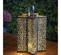 Star Solar Lantern Light LED Large Hanging Silhouette Lamp Garden Decoration