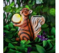 Solar LED Garden Ornament Squirrel Light Up Decoration Nut Acorn Animal Large