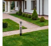 Solar LED Garden Spike Path Lights - Stainless Steel Set of 5