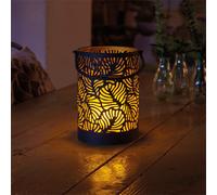 Solar LED Metal Lantern with Flame Effect LED Luxform Lighting Vogue Auto Sensor