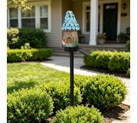 Solar LED Mushroom House Statue Decor Lamp Waterproof Ground Insert Lamp