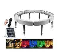 Solar LED Palm Ring Tree Lights Outdoor Waterproof Landscape Uplighting