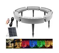Solar LED Palm Ring Tree Lights Outdoor Waterproof Landscape Uplighting