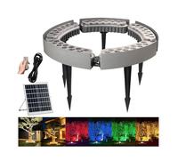 Solar LED Palm Ring Tree Lights Outdoor Waterproof Landscape Uplighting