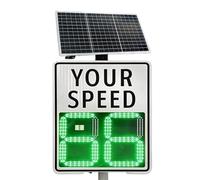 Solar LED Radar Speed Sign, High Brightness Speed Display, Reflective Aluminum Alloy, Weatherproof for Highways and Speed-Limited Roads