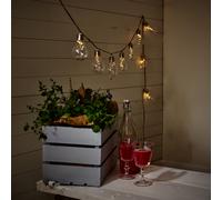 Eglo Outdoor Fairy Lights Z_Solar, Balcony Decor, LED String with Solar Bulbs, Stainless Steel and Plastic, Warm White