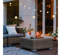 Eglo Solar Outdoor Paper Lantern String Lights - 10 Warm White Leds, 4.3M White