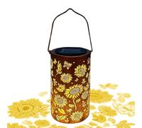 Solar LED Sunflower Lantern - Waterproof Powered Ambient Lighting, Energy Saving Design Material for Garden Patio Decor Women Mom Birthday Housewarming