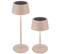 Solar LED Table Lamp Rechargeable Light 32cm Dimmable Cordless Touch CCT Beige