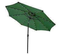 Solar LED Tilt Garden Parasol by Raven - 2.7M Green