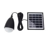Solar Light Bulb, Portable Rechargeable 600lm Camping Light with Solar Panel, Waterproof Outdoor Emergency Light for Outdoor Camping, Hiking, Chicken Coop