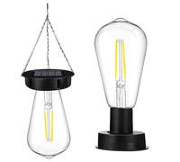 Solar Light Bulb Replacement Solar Module, 8.5 cm Solar Lights Replacement Top with Bright LED Bulb, 600 mAh Waterproof Replacement Solar Bulb, for Garden Lights, Solar Lantern, DIY Decoration (1