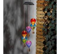 Solar Light Co Hot Air Balloon Mobile Solar Lights, Colorful Decorative Hanging Outdoor Garden Decor