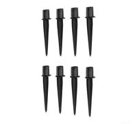 Solar Light Ground Stakes, Metal Replacement Pegs 8 Pack, Black(8 pcs) | Robust stakes weather-resistant design reusable tapered cone shape compatible with garden and pathway lighting