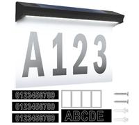 Solar Light House Numbers - Address Sign, Solar Powered Door | Waterproof Specification, 2 Mode Lighting Function, Outdoor Yard For Residence Yard Driveway Of R