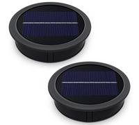 Solar Light Replacement Top 10.5cm 4.13inch for Outdoor Lanterns, 3.7V 1200mAh, IP44 Waterproof Warm White Light, Large Replacement Solar Top Unit Panel for Outdoor Garden Lantern Lamp, 2PCS