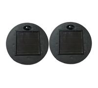 Solar Light Replacement Top 2Pcs 3.35inch Round Replacement Solar Light Units with White LED DIY Top for, Lantern
