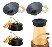 Solar Light Replacement Top, 4PCS Replacement Solar Light Parts, Copper Wire String Lights for Watering Can Lantern Repair, Garden, Patio DIY Decoration Top
