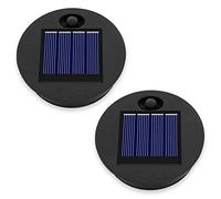 Solar Light Replacement Top 7cm for Outside Lanterns, Small Size, 1.2V 600mAh, IP44 Waterproof Warm Light, 2.76 inch LED Solar Replacement Top Unit for Outdoor Garden Lantern Lamp, 2PCS