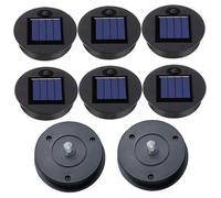 Solar Light Replacement Top, 8 Pcs Solar Lantern Replacement Top, Dual Mode Light Parts with Built-in Battery, 2.76 Inch (7cm) Lights for Lanterns Tops