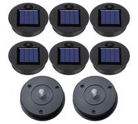 Solar Light Replacement Top, 8 Pcs Solar Lantern Replacement Top, Dual Mode Light Parts with Built-in Battery, 2.76 Inch (7cm)