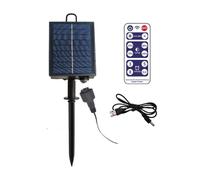 Solar Light String Control Box with Remote - 8 Flashing Modes, 3.7V 1200mAh Rechargeable Battery - Replacement Solar Controller for LED Strips, Garden Lights