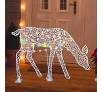 Solar Lighted Christmas Deer With Lights, Water Resistant Standing Elk Ornament For Yard & Lawn, Decorations