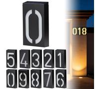 Solar Lighted House Numbers 1 Pcs,7.2 Inch Waterproof LED Illuminated Address Sign for Outside,Light Up LED Digital Lamp Signs,Backlit Exterior Modern Houses Light,Home Garage Shop Light (0)