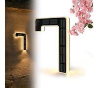 Solar Lighted House Numbers for Outside, 9 Inch Solar Lighted House Numbers for Outside, Large Personalized Illuminated Exterior Modern House Numbers Light (6.7inch,7)
