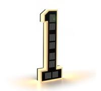 Solar Lighted House Numbers for Outside, Light Up Address Numbers，1 | Large Personalized Illuminated Exterior Modern Address Sign for Yard Home Outdoor Decoration