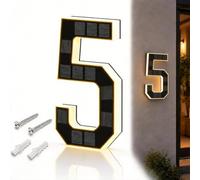 Solar Lighted House Numbers For Outside Waterproof Address Signs
