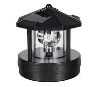 Solar Lighthouse, LED Rotating Lighthouse, 360 Degree Rotating Solar Lamp, LED Rotating Solar Garden Lights Waterproof Beaco-n Lamp Outdoor Ornament Decoration for Lawn, Patio