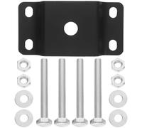 Solar Lighting Pole Bracket with Screws Black Iron 14.50x7.40x2.00cm