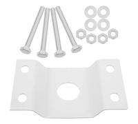 Solar Lighting Pole Mount Bracket for Light Posts and Panels | Iron Build, White Finish, Easy Installation, Stable Support, for Squares and Roads
