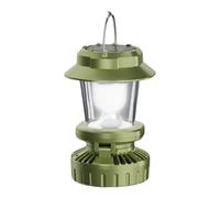 Solar Lights Camping - 11x17cm Outdoor Lamp, ABS Waterproof Light, Portable USB Charging Lantern with Foldable Fan | emergencyy Lighting for Tent, Patio, Hiking, Garden, RV, and Backyard Use