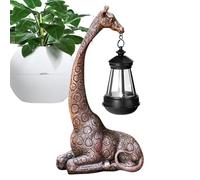 Solar Lights For Garden - Resin Giraffe Garden Statues | Eye-Catching Home Backyard Ornament Cute Animal Sculpture Lamp For Birthday Holiday