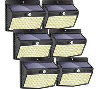 Solar Lights for Outdoor Use with Motion Sensor, Pack of 6, 138 LED, 3 Modes, 270° Light Wall Garden