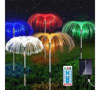 Solar Lights for Outside - 5 Pack Waterproof Decorative Stake Garden Lights, Color Changing Jellyfish Design, Solar Powered Lawn Lamp for Festivals