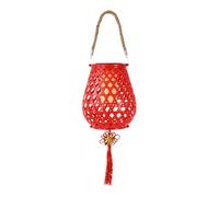 Solar Lights, Garden Rattan Lamp, Dangling Solar Lantern, Red Lantern Solar Light, Waterproof Outdoor Lanterns, Solar Powered Outdoor Light for Patio, Lawn, Porch, Backyard