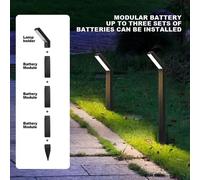 Solar Lights LED Black Stainless Steel Outdoor Garden Stake Water Proof IP65