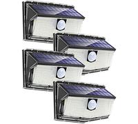 Solar Lights Outdoor, 300 LED Solar Security Lights, 4 Modes Motion Sensor Lights with 270° Wide Angle, Upgraded IP67 Waterproof Solar Wall Lights for Garden, Front Door, Yard, Garage, 4 Pack