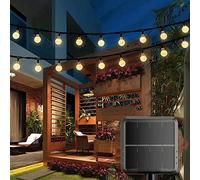 Solar Lights Outdoor, 60 LED 36.5 FT Solar String Lights Outdoor Waterproof with 8 Lighting Modes for Garden Yard Porch Wedding Party Decor Christmas (Warm White)