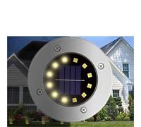 Solar Lights Outdoor 8/20LEDs Disk Underground Spotlight Buried Light 1Pcs(20LED-White,1Pcs)